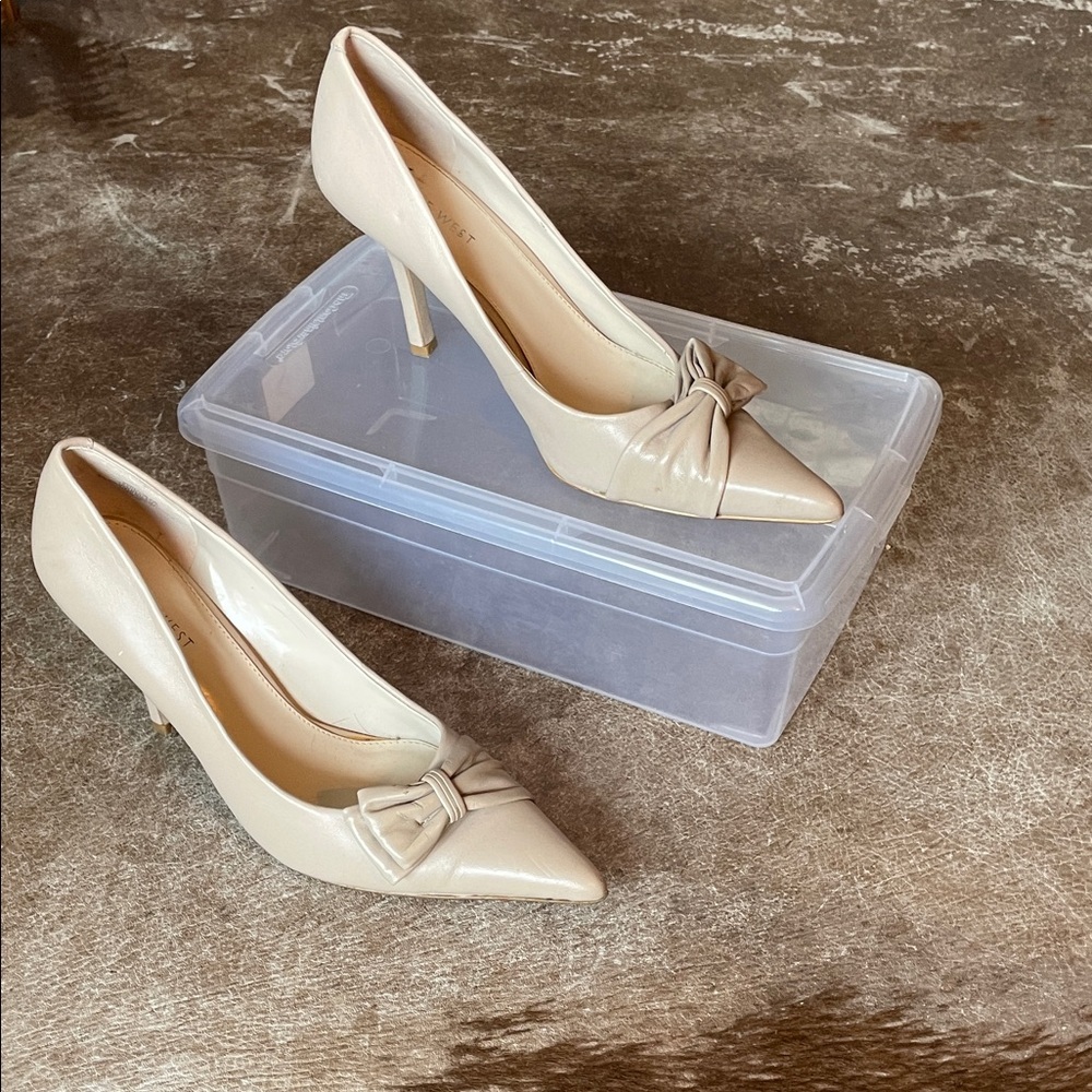 Elegant Beige Women's Heels